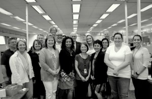 Linda and her coworkers in the Treasury Services unit.