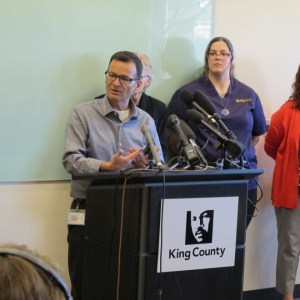 Pictured Jim Vollendroff, BHRD Director, responds to questions about behavioral health care.